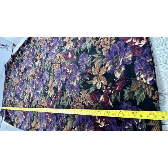 Briggs NY Floral Dark Red Purple Maxi Skirt 16 90s Whimsigoth Fairy Grunge Soft - Picture 9 of 11